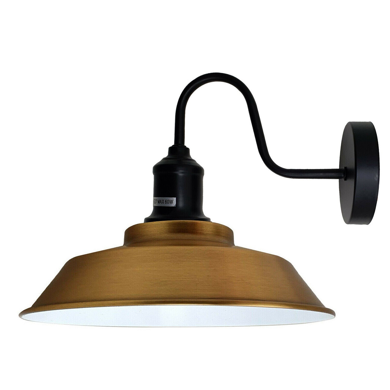 Retro Swan Neck Wall Light – Brass E27