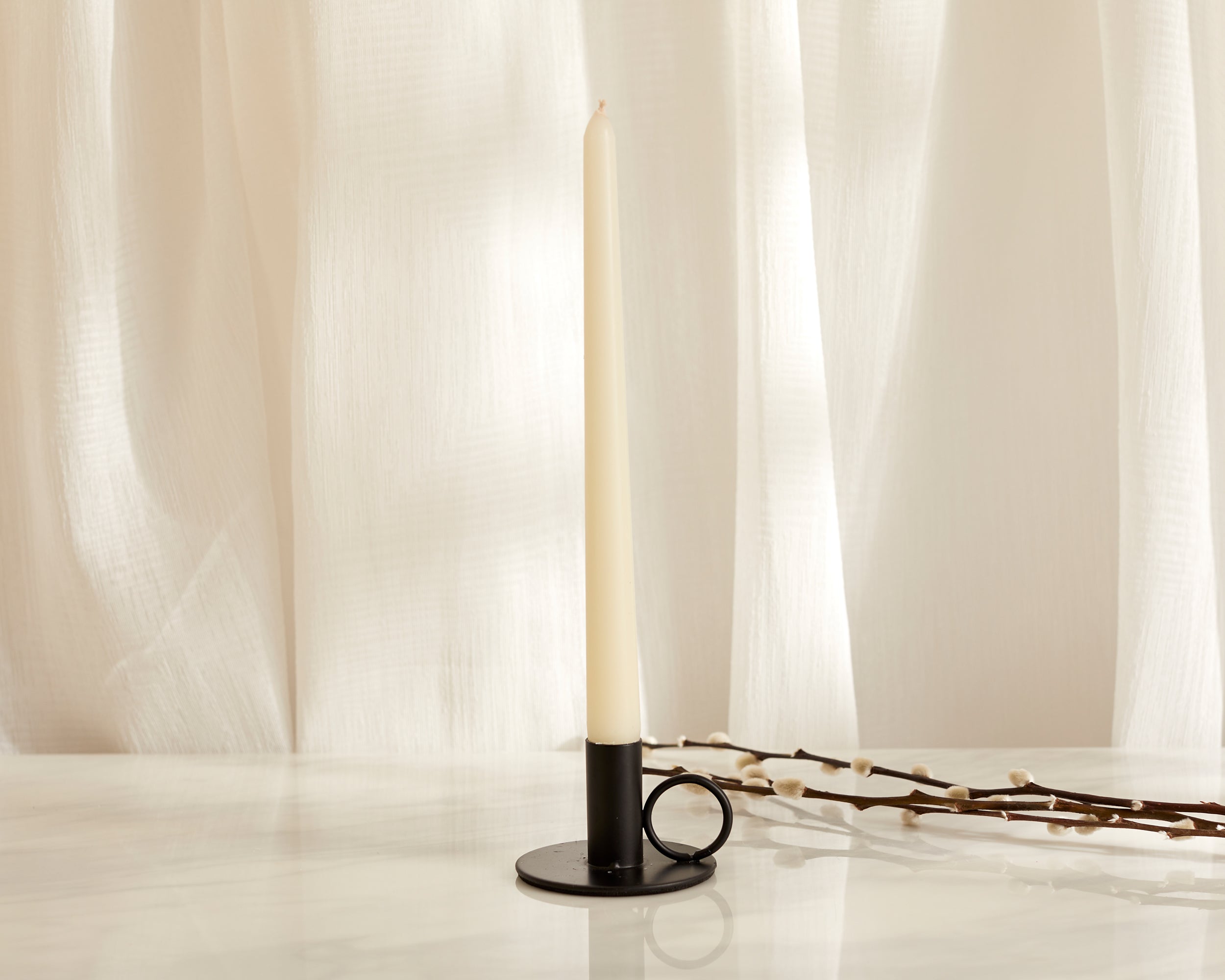 Mayfair Iron Black Candle Holder