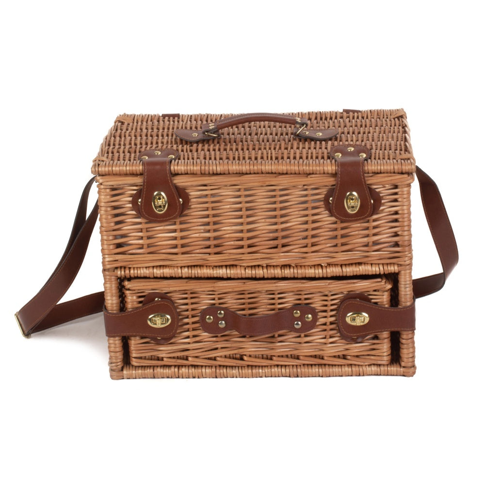 4 Person Fitted Picnic Basket with Cooler Drawers