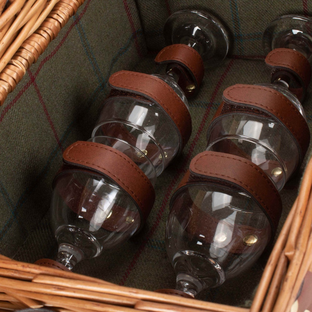 4 Person Fitted Picnic Basket with Cooler Drawers