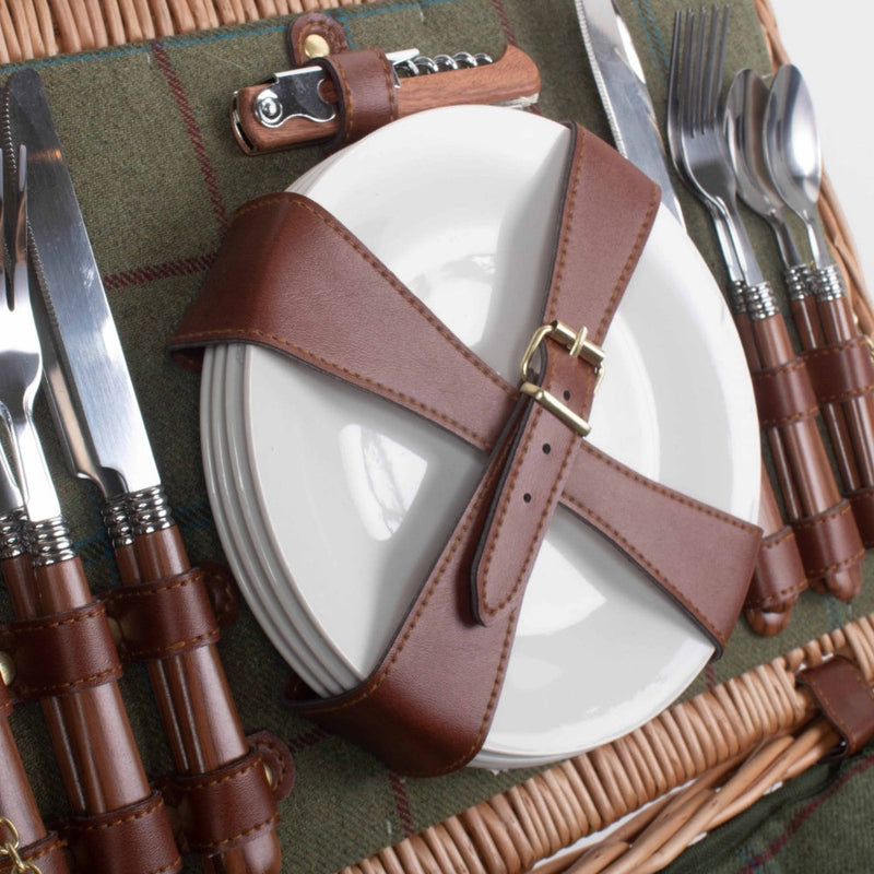 4 Person Fitted Picnic Basket with Cooler Drawers