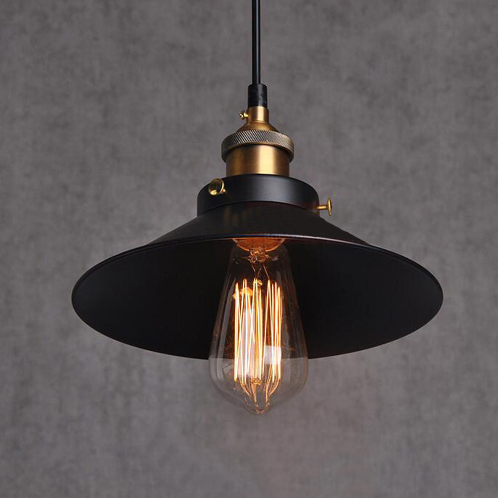 Modern Matt Black Pendant Light Shade – E27