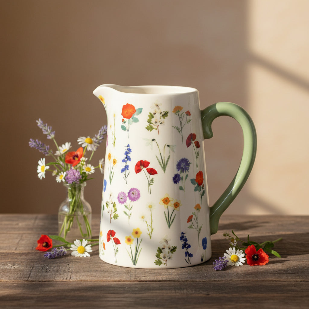 Wildflower water jug vase