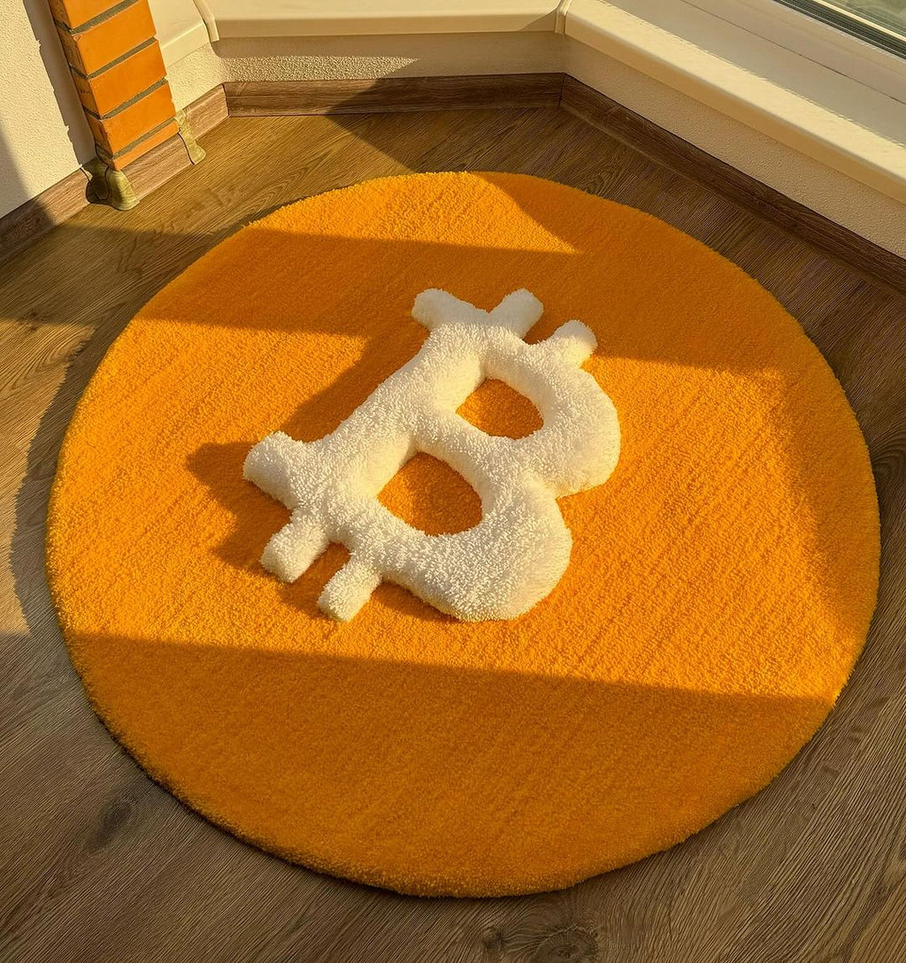 Bitcoin Hand Tufted New Zealand Wool Rug