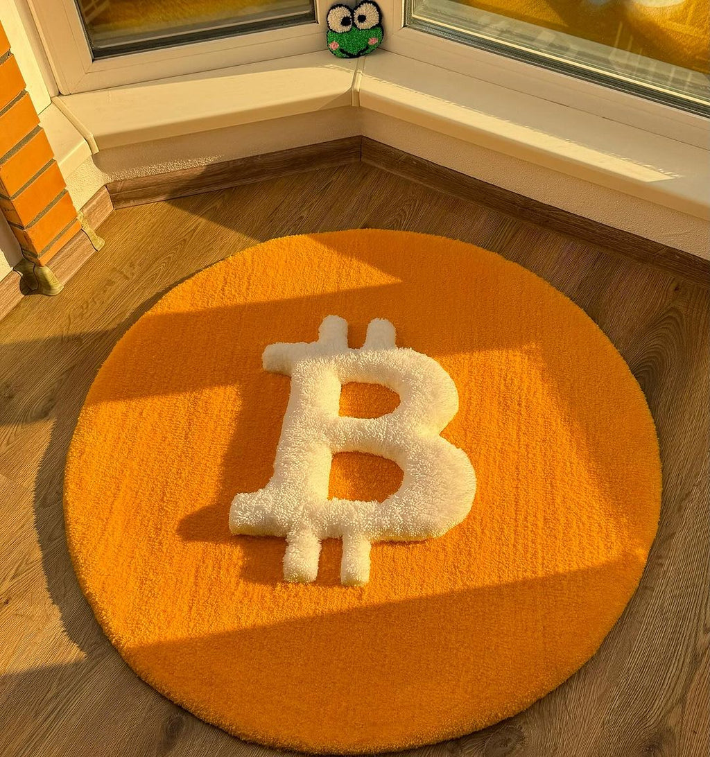 Bitcoin Hand Tufted New Zealand Wool Rug