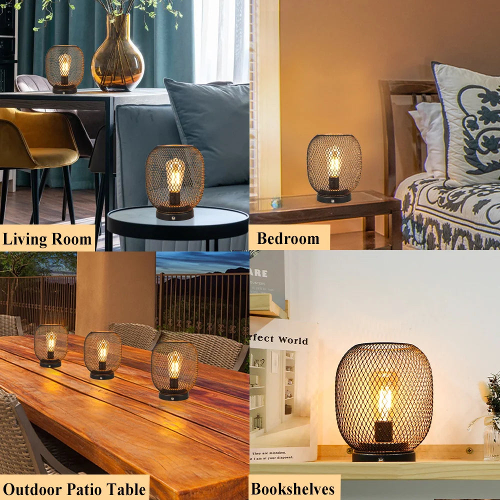 7"H Touch Adjustable Table Lamp(Metal Base, Bronze Round)